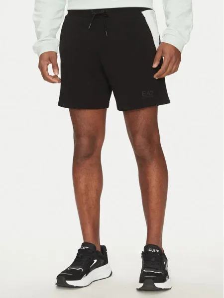 Emporio Armani Szövet rövidnadrág fekete