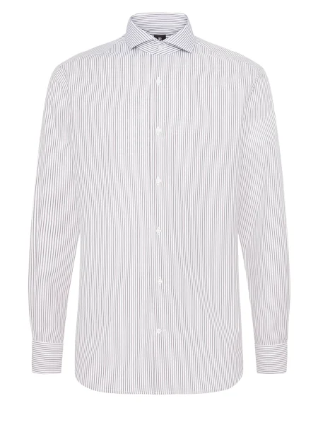 Boggi Milano Poslovna košulja Ultimate smeđa bijela