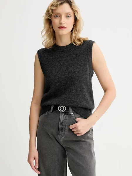 Marc O'Polo vestă din amestec de lână light gri