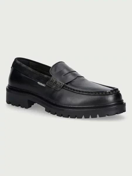 Barbour mokasíny kožené Croxton černé
