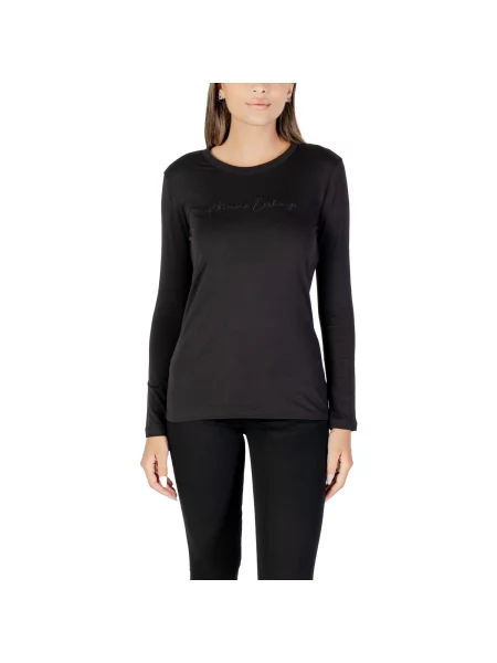 Tričko Eax s dlouhými rukávy černé