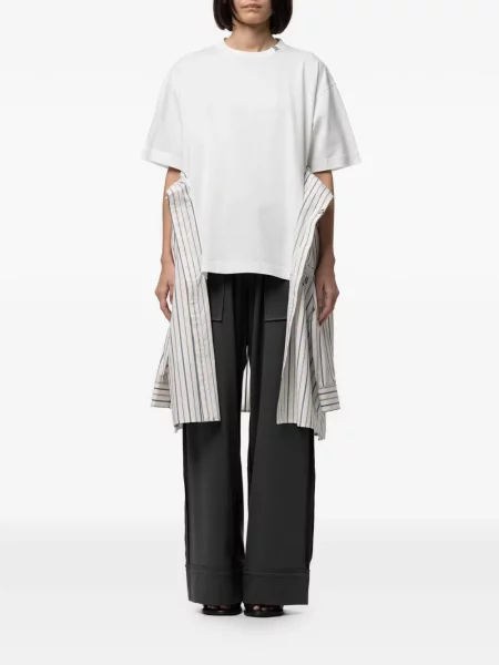 Tricou Maison Mihara Yasuhiro asimetric alb
