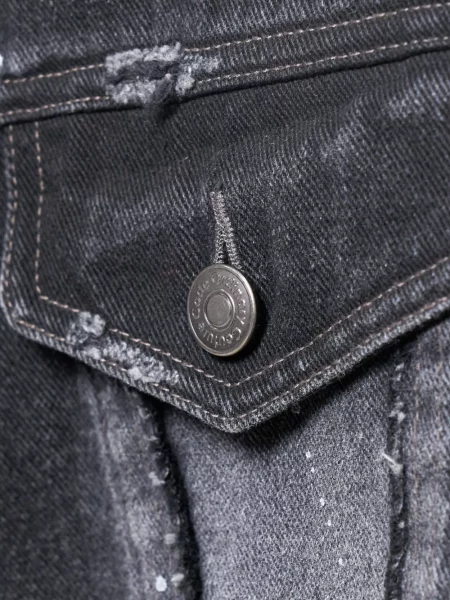 Kamizelka jeansowa Ordinary Couture Code biker czarna