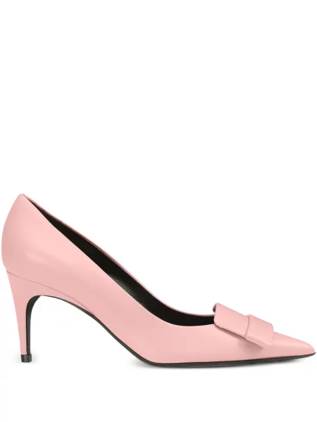Pantofi cu toc Sergio Rossi din piele roz