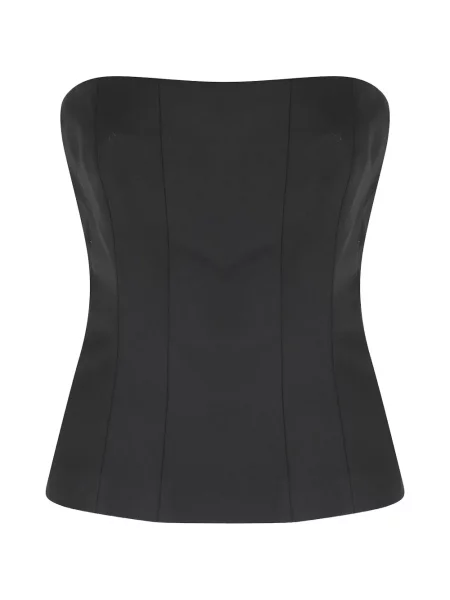 Top Federica Tosi fără bretele negru