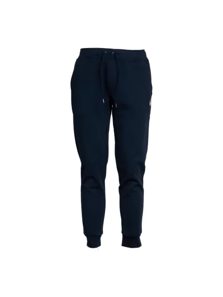 Dzianinowe spodnie Polo Ralph Lauren wiązane niebieskie