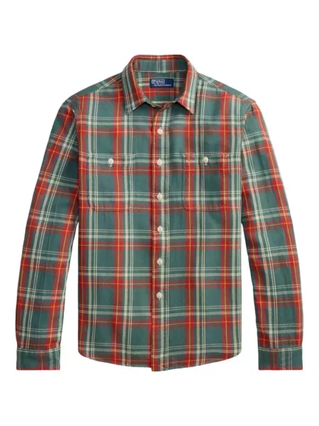 Șapcă Polo Ralph Lauren cu broderie din țesătură twill în carouri albastru