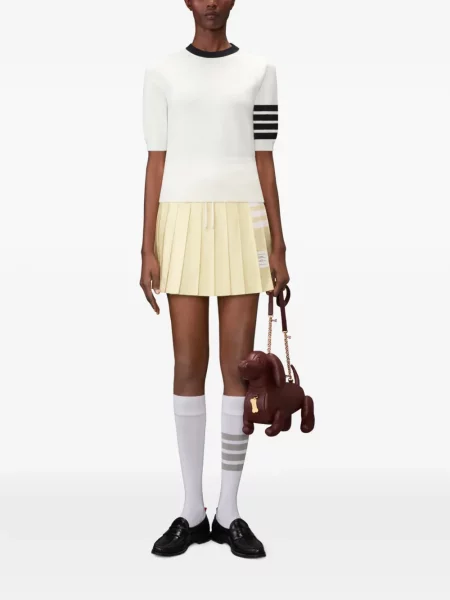 Fusta mini Thom Browne cu cordon galben