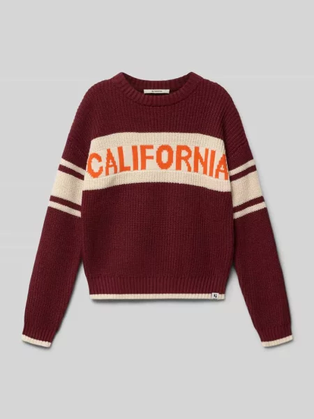 Sweter z dzianiny z detalem z logo Garcia