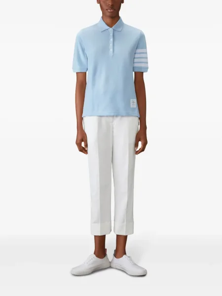 Tricou polo Thom Browne albastru