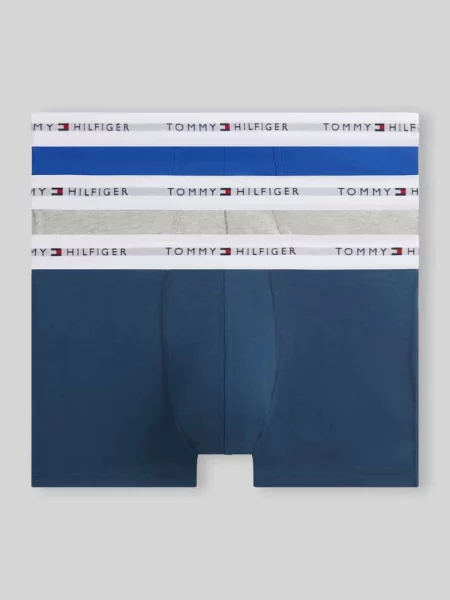 Spodnie z paskiem z logo w zestaw 3 szt. Tommy Hilfiger niebieskie