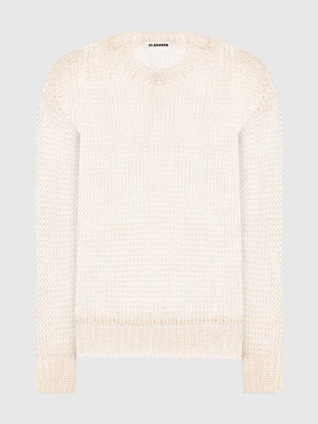 Джемпер із шовку Jil Sander бежевий