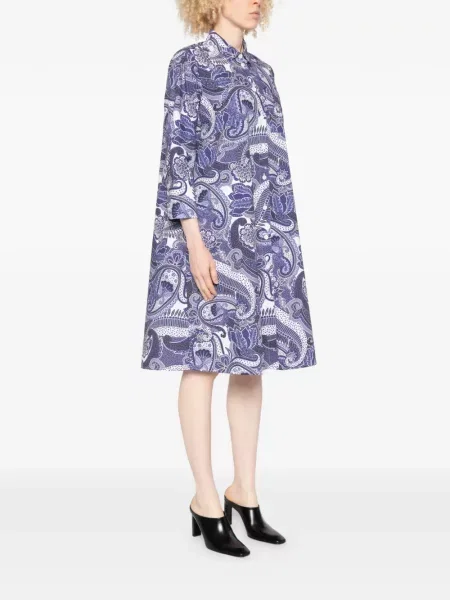 Sukienka koszulowa Robert Friedman z nadrukiem z wzorem paisley niebieska
