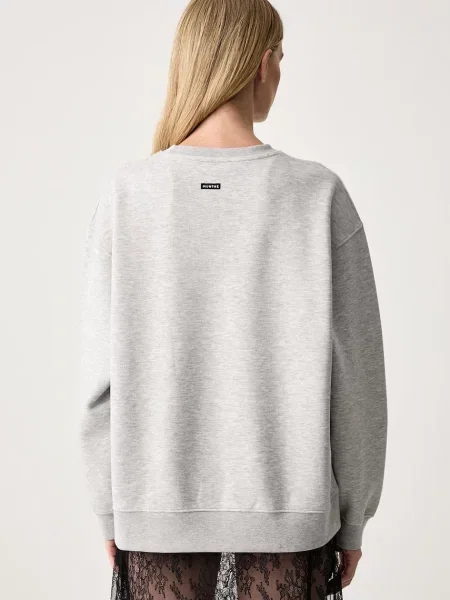 MUNTHE bluza z bawełną szara