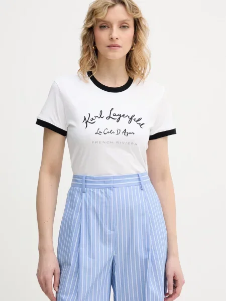 Karl Lagerfeld T-shirt γυναικείο λευκό