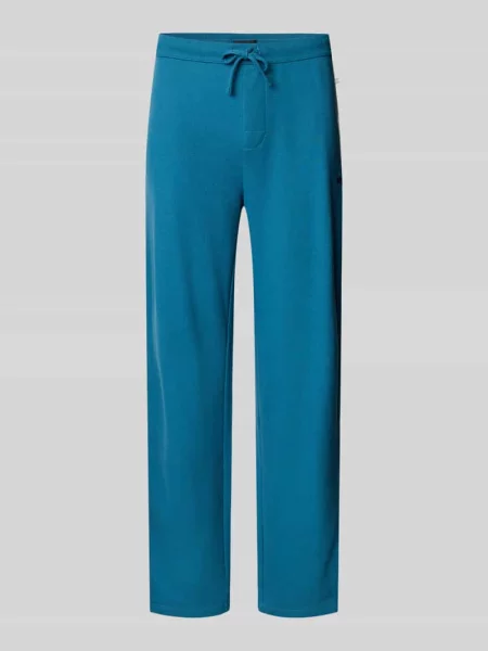 BOSS spodnie dresowe Waffle Pants niebieski