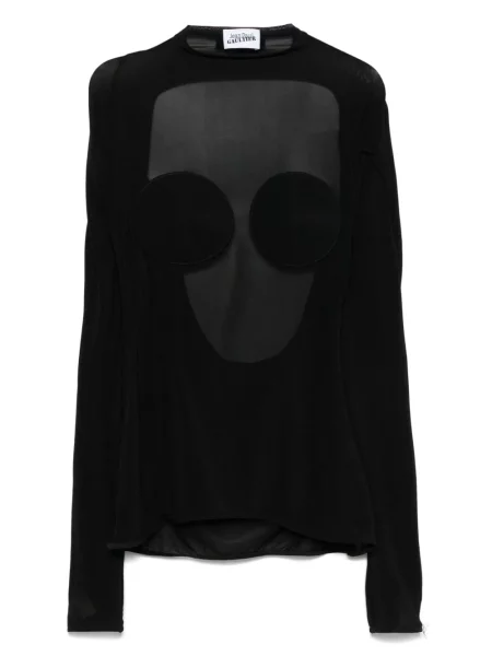 Bluză Jean Paul Gaultier transparente negru