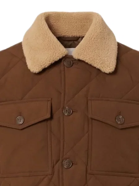 Kurtka dziecięca Moncler brązowa