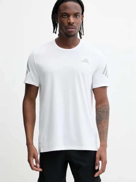 Μπλουζάκι για τρέξιμο adidas Performance λευκό