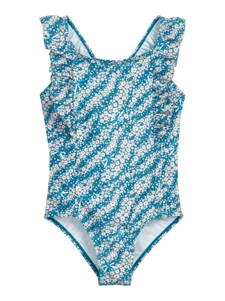 PLAYSHOES Costum de baie întreg galben / verde petrol / roșu alb