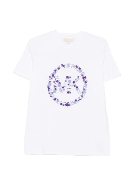 Tricou Michael Michael Kors cu paiete cu model floral alb