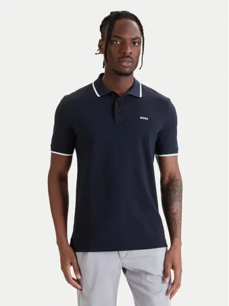 BOSS BLACK Polo Parlay negru