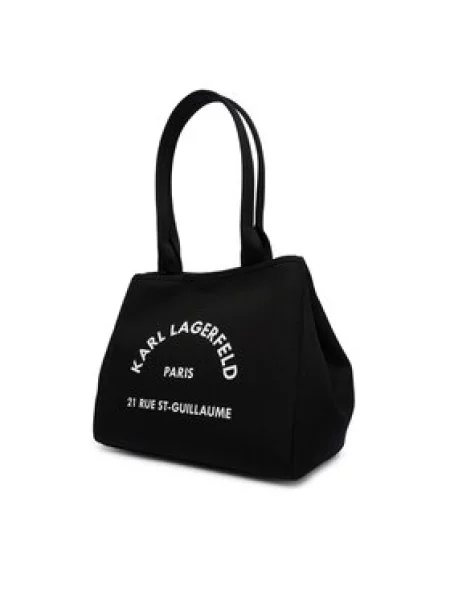 Karl Lagerfeld Nakupovalna torba črna bela