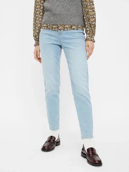 PIECES Džínsy denim modrá