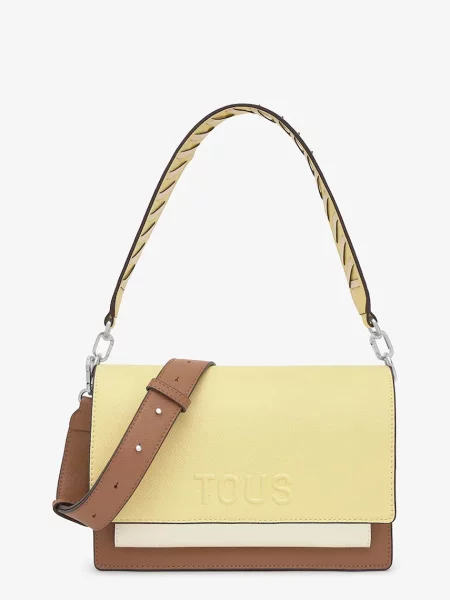 Tous geantă crossbody pentru femei cu imitație de piele galben