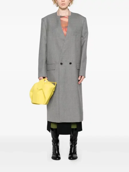 Vlněný kabát Moschino šedý