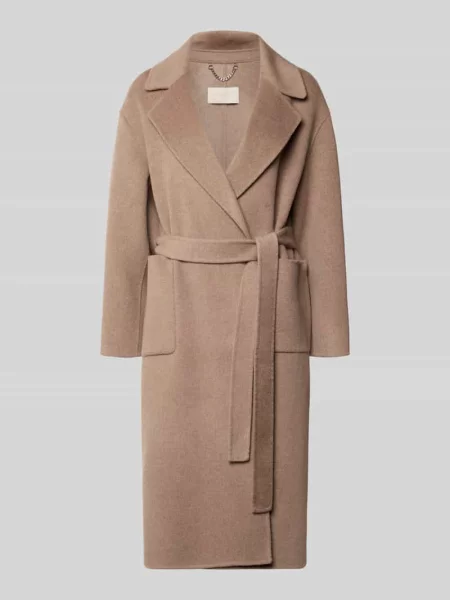 Płaszcz z wełny z kołnierzem z połami Milano Italy