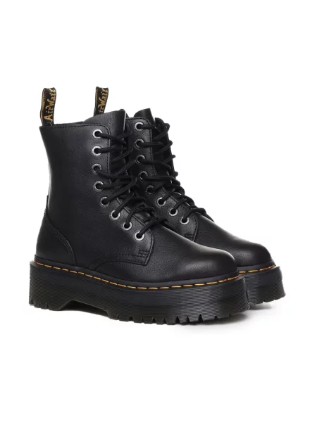 Dr. Martens Obuwie Kobieta 40 EU Skóra Skórzane Botki na Platformie czarny