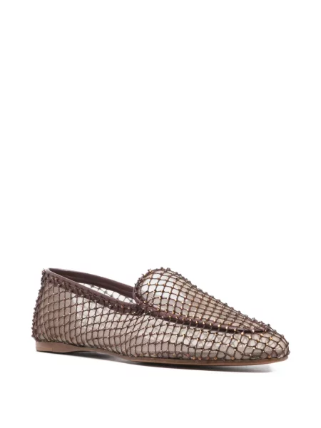 Pantofi loafer Forte_forte plasă maro