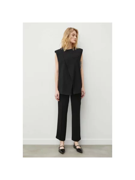 Day Birger et Mikkelsen spodnie proste high waist czarny