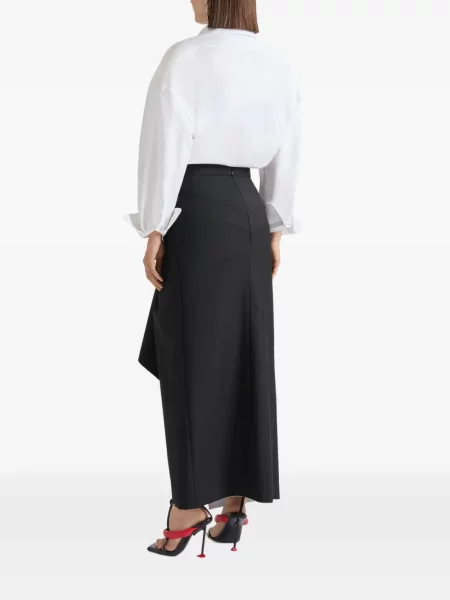 Fustă midi Givenchy de lână negru