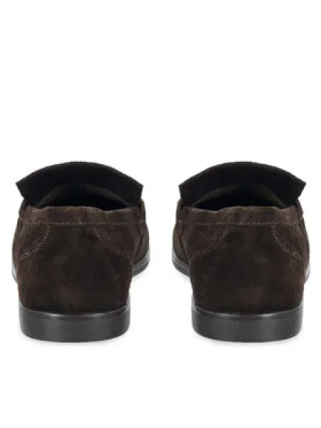 Semišové loafersy Gant hnedá