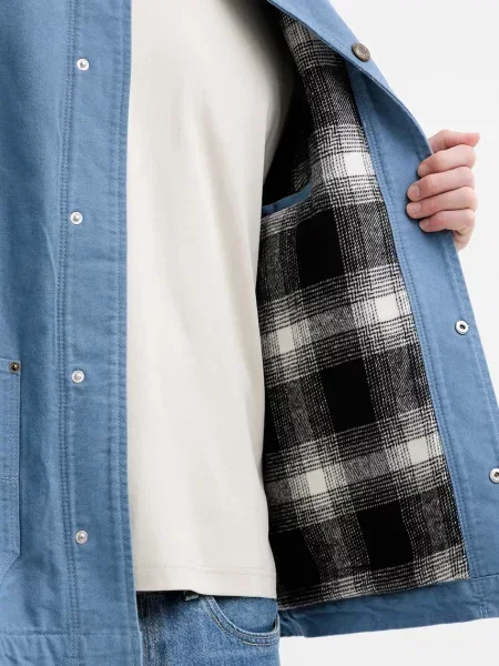 Hugo Blue kurtka przejściowa oversize niebieski