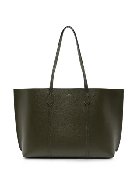 Geantă shopper Tory Burch din piele verde