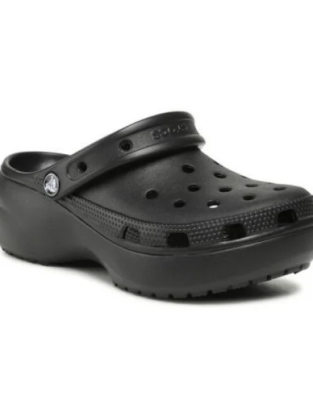Crocs Papucs Classic Platform Clog fekete
