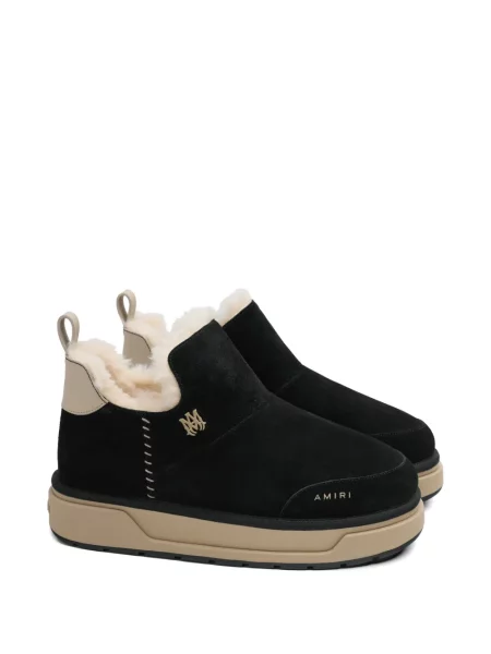 Botine Amiri din piele de oaie negru
