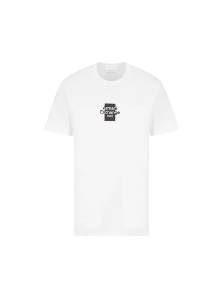 Armani Exchange Koszulki Mężczyzna M Koszulka z Logo biały