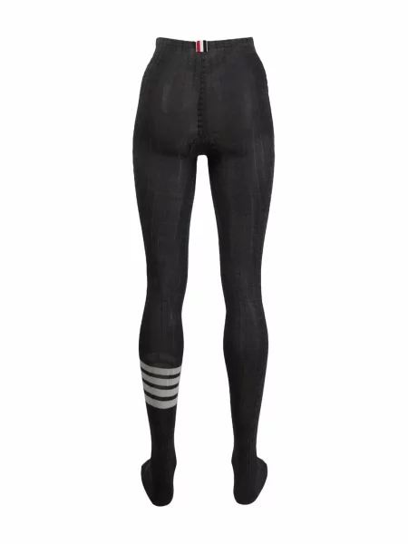 Rajstopy Thom Browne z wełny merino w paski szare