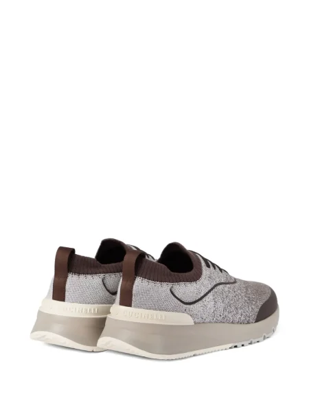 Sneakerși Brunello Cucinelli tricotate maro