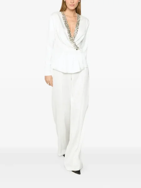 Pantaloni Genny alb