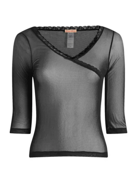 Top Fruity Booty z siateczką czarny