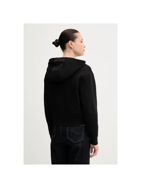 Bluza z kapturem Armani Exchange z kapturem czarna