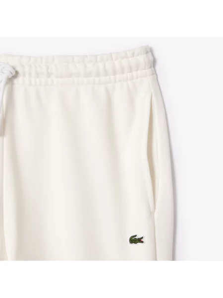 Lacoste Spodnie Dresowe Straight Fit białe