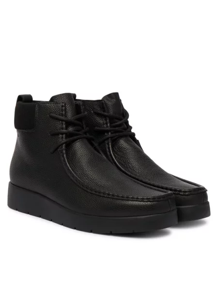 Calvin Klein Gležnjarji Hybrid City Lug Mid Boot F Lth črna