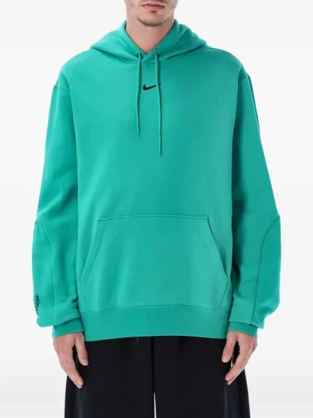 Iš natūralios odos retro stiliaus kelnės Nike apvaliu kaklu ruda