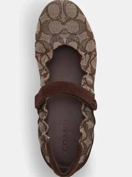 Coach balerina cipő Mary Jane Sneaker With Signature Jacquard barna